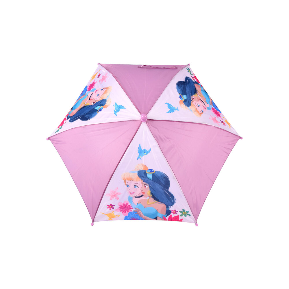 Disney Light Purple Girls Umbrella | Compact and Non-Automatic | Metal and Polyester | Suitable for Children from 3 Years | Beautiful Disney Princess Design