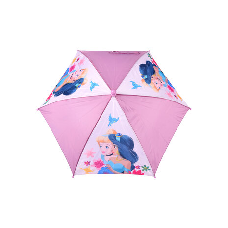 Disney Light Purple Girls Umbrella | Compact and Non-Automatic | Metal and Polyester | Suitable for Children from 3 Years | Beautiful Disney Princess Design