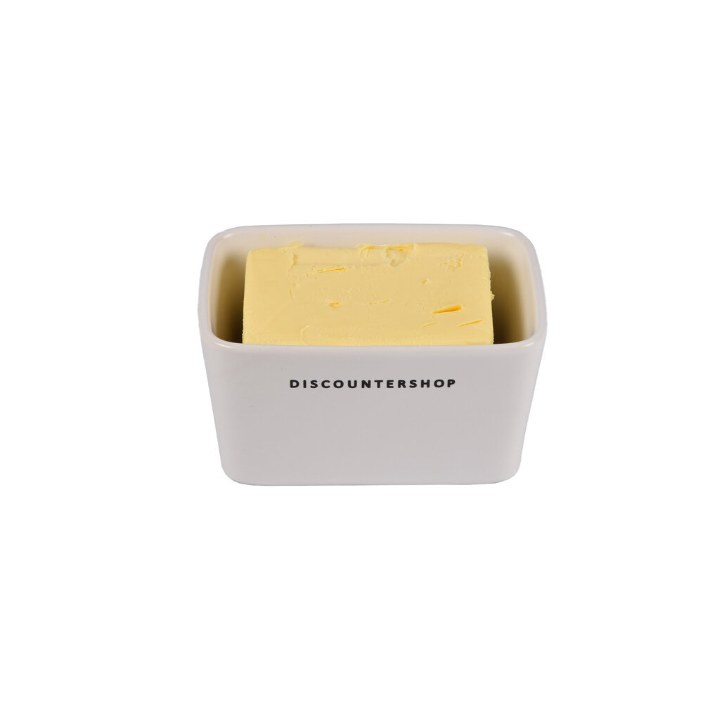 Discountershop Botervloot met Bamboe Deksel | Incl. RVS Botermes | Wit & Beige | 14 cm x 9.5 cm x 8.5 cm | Ideaal voor Huishouden en Camping | Stijvolle Vershoudbakje | Opslagdoos voor Boter Discountershop Botervloot met Bamboe Deksel | Incl. RVS Botermes | Wit & Beige | 14 cm x 9.5 cm x 8.5 cm | Ideaal voor Huishouden en Camping | Stijvolle Vershoudbakje | Opslagdoos voor Boter