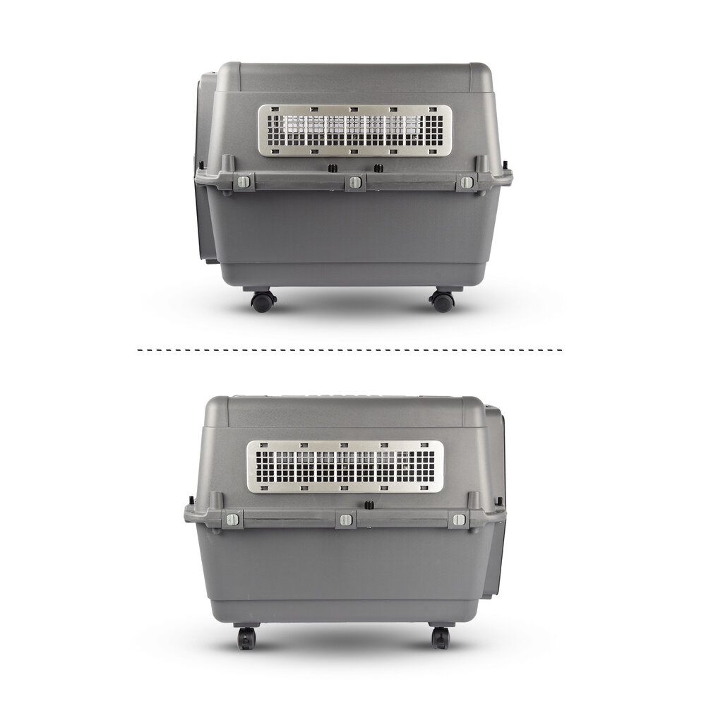 Discountershop Stevige Draagbox | Transport Bench Hond | 80cm x 65.5cm x 56cm | Donkergrijs | 2 Handvaten | Deur met Draaivergrendeling | 2 Verwijderbare Bakjes | Ventilatie Opening | Kunststof/Metalen Discountershop Stevige Draagbox | Transport Bench Hond | 80cm x 65.5cm x 56cm | Donkergrijs | 2 Handvaten | Deur met Draaivergrendeling | 2 Verwijderbare Bakjes | Ventilatie Opening | Kunststof/Metalen