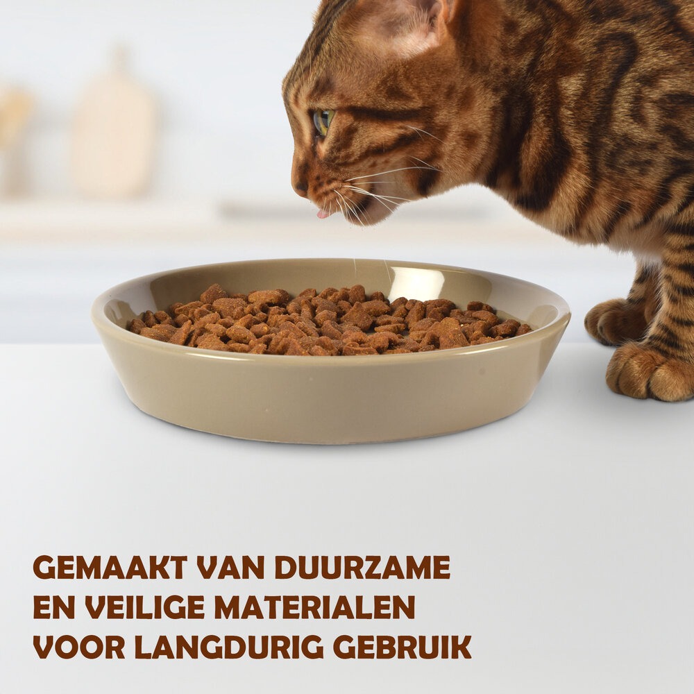Discountershop Keramiek Drinkbak | Kat Voerbak | Ronde Waterbak | Taupe | 20cm x 20cm x 3.5cm | Onderhoudsvriendelijk | Antislip | Vaatwasmachinebestendig | 500ml Discountershop Keramiek Drinkbak | Kat Voerbak | Ronde Waterbak | Taupe | 20cm x 20cm x 3.5cm | Onderhoudsvriendelijk | Antislip | Vaatwasmachinebestendig | 500ml