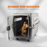 Discountershop Sturdy Carrying Box | Dog Transport Bench | Pet Crate For Travel | 80cm x 65.5cm x 56cm | Dark Grey | 2 Handles | Door with Twist Lock | 2 Removable Trays | Ventila-tion Opening | Plastic/Metal | Hard-Sided Travel Carriers Discountershop Sturdy Carrying Box | Dog Transport Bench | Pet Crate For Travel | 80cm x 65.5cm x 56cm | Dark Grey | 2 Handles | Door with Twist Lock | 2 Removable Trays | Ventila-tion Opening | Plastic/Metal | Hard-Sided Travel Carriers