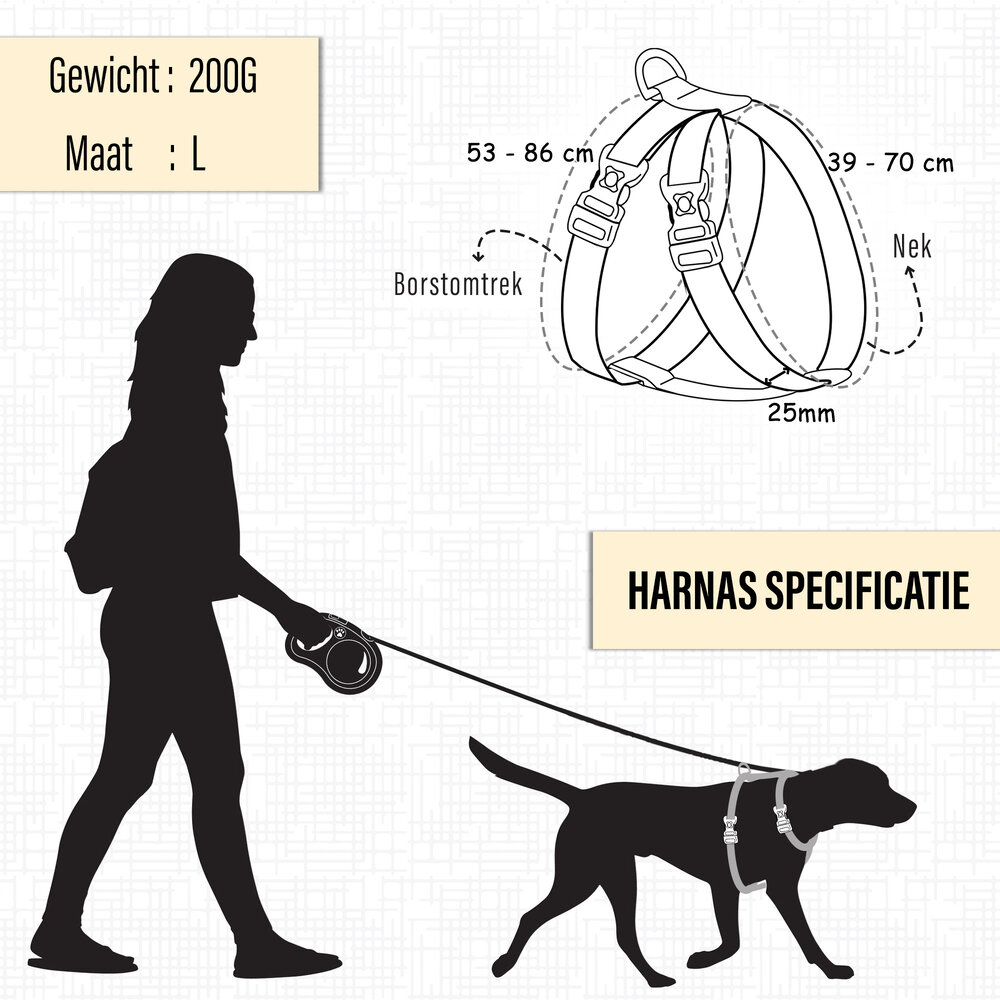 Merkloos Flexi DogLeash and Harness Set | Size L | Best Dog Harness and No Pull Dog Harness for Dogs up to 50kg | Adjustable Comfortable and Safe | Perfect Fit Dog Harness with Carabiner and Multi Box Connection Merkloos Flexi DogLeash and Harness Set | Size L | Best Dog Harness and No Pull Dog Harness for Dogs up to 50kg | Adjustable Comfortable and Safe | Perfect Fit Dog Harness with Carabiner and Multi Box Connection
