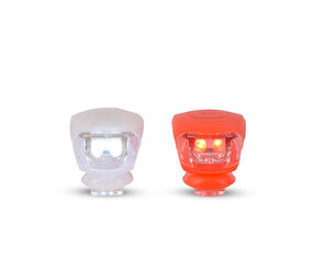 Discountershop Super Felle LED Fietsverlichting | Witte en Rode Led Lampenset | 2 Stuks | Rubberen Fietsaccessoires Met Twee Functies (Constant & Knipperend) | Zichtbaar Tot 600m | Inclusief Batterijen Discountershop Super Felle LED Fietsverlichting | Witte en Rode Led Lampenset | 2 Stuks | Rubberen Fietsaccessoires Met Twee Functies (Constant & Knipperend) | Zichtbaar Tot 600m | Inclusief Batterijen