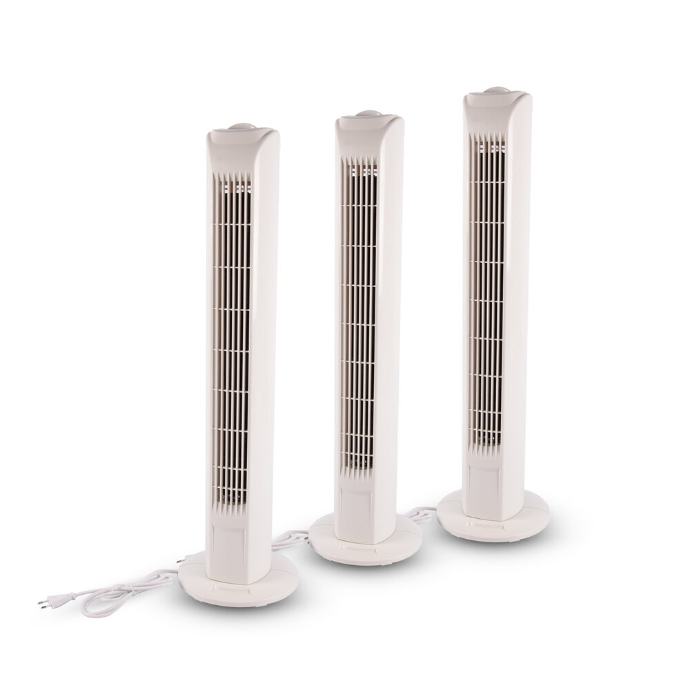 Merkloos White Tower Fan Set of 3 | 78 cm Height | 12cm Width | 45W |  220-240V/50Hz | 3 Speed and Oscillation | Cool Air Fan Suitable for Aromatherapy | Silent Fan for Home and Office | Cooling Fan for Small Startups Merkloos White Tower Fan Set of 3 | 78 cm Height | 12cm Width | 45W |  220-240V/50Hz | 3 Speed and Oscillation | Cool Air Fan Suitable for Aromatherapy | Silent Fan for Home and Office | Cooling Fan for Small Startups