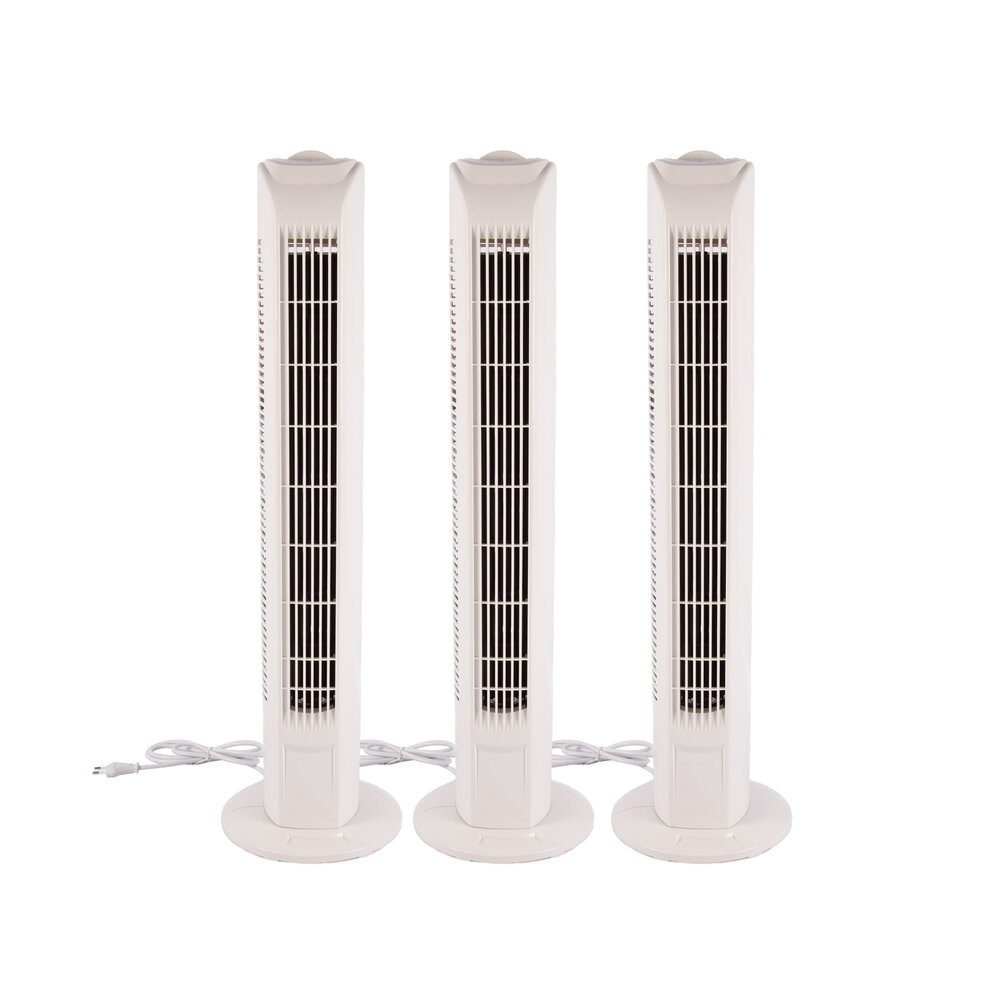 Merkloos White Tower Fan Set of 3 | 78 cm Height | 12cm Width | 45W |  220-240V/50Hz | 3 Speed and Oscillation | Cool Air Fan Suitable for Aromatherapy | Silent Fan for Home and Office | Cooling Fan for Small Startups Merkloos White Tower Fan Set of 3 | 78 cm Height | 12cm Width | 45W |  220-240V/50Hz | 3 Speed and Oscillation | Cool Air Fan Suitable for Aromatherapy | Silent Fan for Home and Office | Cooling Fan for Small Startups