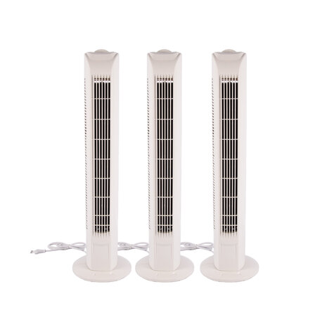 Merkloos White Tower Fan Set of 3 | 78 cm Height | 12cm Width | 45W |  220-240V/50Hz | 3 Speed and Oscillation | Cool Air Fan Suitable for Aromatherapy | Silent Fan for Home and Office | Cooling Fan for Small Startups Merkloos White Tower Fan Set of 3 | 78 cm Height | 12cm Width | 45W |  220-240V/50Hz | 3 Speed and Oscillation | Cool Air Fan Suitable for Aromatherapy | Silent Fan for Home and Office | Cooling Fan for Small Startups