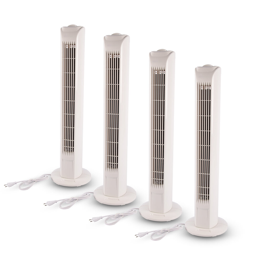 Merkloos Witte Geruisloze Staande Ventilator met Krachtige Luchtstroom | 78cm Hoog | 3 Snelheden | 3 Oscillatie Snelheden | 45W | Torenventilator Geschikt Voor Aromatherapie | Ideaal voor Grote Slaapkamers en Kantoor Merkloos Witte Geruisloze Staande Ventilator met Krachtige Luchtstroom | 78cm Hoog | 3 Snelheden | 3 Oscillatie Snelheden | 45W | Torenventilator Geschikt Voor Aromatherapie | Ideaal voor Grote Slaapkamers en Kantoor
