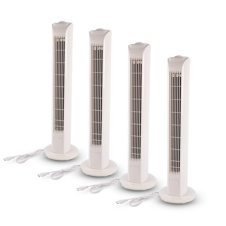 Merkloos Witte Geruisloze Staande Ventilator met Krachtige Luchtstroom | 78cm Hoog | 3 Snelheden | 3 Oscillatie Snelheden | 45W | Torenventilator Geschikt Voor Aromatherapie | Ideaal voor Grote Slaapkamers en Kantoor Merkloos Witte Geruisloze Staande Ventilator met Krachtige Luchtstroom | 78cm Hoog | 3 Snelheden | 3 Oscillatie Snelheden | 45W | Torenventilator Geschikt Voor Aromatherapie | Ideaal voor Grote Slaapkamers en Kantoor