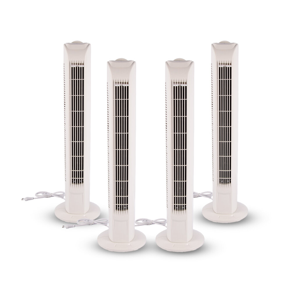 Merkloos Witte Geruisloze Staande Ventilator met Krachtige Luchtstroom | 78cm Hoog | 3 Snelheden | 3 Oscillatie Snelheden | 45W | Torenventilator Geschikt Voor Aromatherapie | Ideaal voor Grote Slaapkamers en Kantoor Merkloos Witte Geruisloze Staande Ventilator met Krachtige Luchtstroom | 78cm Hoog | 3 Snelheden | 3 Oscillatie Snelheden | 45W | Torenventilator Geschikt Voor Aromatherapie | Ideaal voor Grote Slaapkamers en Kantoor