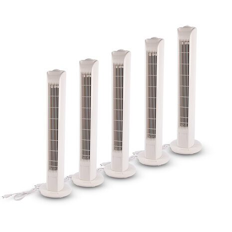 Merkloos White Tower Cooling Fan | 3 Speed Oscillation | 45W Silent Fan for Bedroom | Cooling Fan for Home To Bring Cuddly Atmosphere | 78cm Height | Breedte 12cm Merkloos White Tower Cooling Fan | 3 Speed Oscillation | 45W Silent Fan for Bedroom | Cooling Fan for Home To Bring Cuddly Atmosphere | 78cm Height | Breedte 12cm