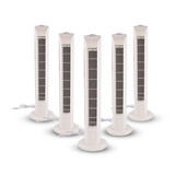 Merkloos Elegante 5 Stuks Wit Torenventilator | Krachtige Staande Ventilator met 3 Instelbare Snelheden & Oscillatie | 45W | 78cm Hoog | Breedte 12cm | 220-240V/50HZ | Luchtstroom Voor Kantoor En Thuis Merkloos Elegante 5 Stuks Wit Torenventilator | Krachtige Staande Ventilator met 3 Instelbare Snelheden & Oscillatie | 45W | 78cm Hoog | Breedte 12cm | 220-240V/50HZ | Luchtstroom Voor Kantoor En Thuis