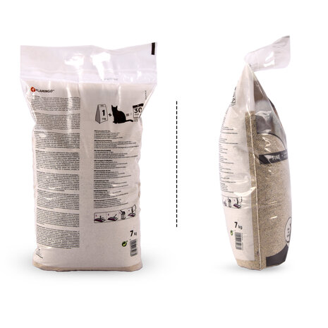 Merkloos Secret to a Healthy Cat: Bentonite Clay Cat Litter | 7 kg | 26cm x 47cm x 7cm | Dark Grey | Baby Powder Scent | 350% Absorption | 99% Dust-Free