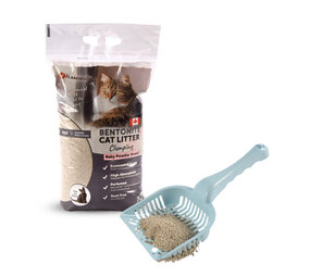Merkloos Secret to a Healthy Cat: Bentonite Clay Cat Litter | 7 Kg | 26cm x 47cm x 7cm | Dark Grey | Baby Powder Scent | 350% Absorption | 99% Dust-Free Merkloos Secret to a Healthy Cat: Bentonite Clay Cat Litter | 7 Kg | 26cm x 47cm x 7cm | Dark Grey | Baby Powder Scent | 350% Absorption | 99% Dust-Free