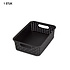 Black Storage Box with Handles - Practical and Stylish - 20cm x 15cm x 6cm - 1 Piece - Storage Baskets Black Storage Box with Handles - Practical and Stylish - 20cm x 15cm x 6cm - 1 Piece - Storage Baskets