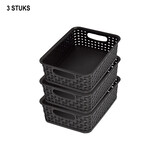 Discountershop 3x Mini Storage Basket | Storage tray |1.65 liters | Black storage box 20 x 12 x 6 cm Rattan Discountershop 3x Mini Storage Basket | Storage tray |1.65 liters | Black storage box 20 x 12 x 6 cm Rattan