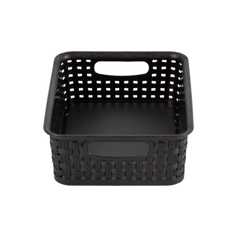 Discountershop 3x Mini Storage Basket | Storage tray |1.65 liters | Black storage box 20 x 12 x 6 cm Rattan Discountershop 3x Mini Storage Basket | Storage tray |1.65 liters | Black storage box 20 x 12 x 6 cm Rattan