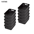 Storage in Style: Set of 10 Black Baskets with Handles - 20cm x 15cm x 6cm Storage in Style: Set of 10 Black Baskets with Handles - 20cm x 15cm x 6cm
