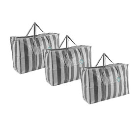 Discountershop Opbergtas Voor Dekbed XL Set van 3 | 90 Liter per Tas | Duurzaam Polyester Turkentassen met Rits en Verstevigde Handvatten | 70cm x 48cm x 28cm | Ideaal als Stevige Boodschappentas Voor Het Dragen Van Boodschappen Discountershop Opbergtas Voor Dekbed XL Set van 3 | 90 Liter per Tas | Duurzaam Polyester Turkentassen met Rits en Verstevigde Handvatten | 70cm x 48cm x 28cm | Ideaal als Stevige Boodschappentas Voor Het Dragen Van Boodschappen