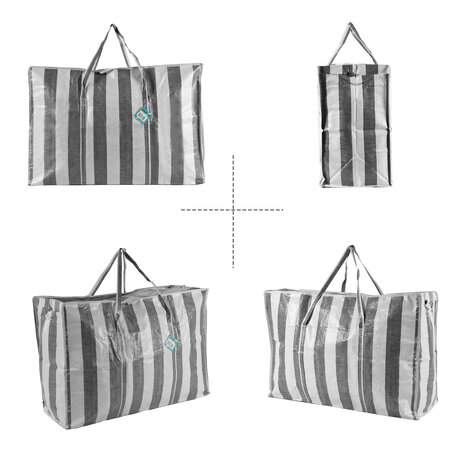 Discountershop Opbergtas Voor Dekbed XL Set van 3 | 90 Liter per Tas | Duurzaam Polyester Turkentassen met Rits en Verstevigde Handvatten | 70cm x 48cm x 28cm | Ideaal als Stevige Boodschappentas Voor Het Dragen Van Boodschappen Discountershop Opbergtas Voor Dekbed XL Set van 3 | 90 Liter per Tas | Duurzaam Polyester Turkentassen met Rits en Verstevigde Handvatten | 70cm x 48cm x 28cm | Ideaal als Stevige Boodschappentas Voor Het Dragen Van Boodschappen