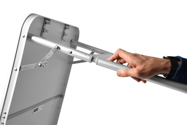 Discountershop Versatile Camping Table 75cm x 55cm x 60cm | Weatherproof Outdoor Folding Table with Handle | Adjustable Heights for 1-2 Persons | Lightweight Picnic Table | Sturdy Aluminum & Plastic | Perfect for Camping, Garden And Outdoor Use | Compact and Portable Fo Discountershop Versatile Camping Table 75cm x 55cm x 60cm | Weatherproof Outdoor Folding Table with Handle | Adjustable Heights for 1-2 Persons | Lightweight Picnic Table | Sturdy Aluminum & Plastic | Perfect for Camping, Garden And Outdoor Use | Compact and Portable Fo