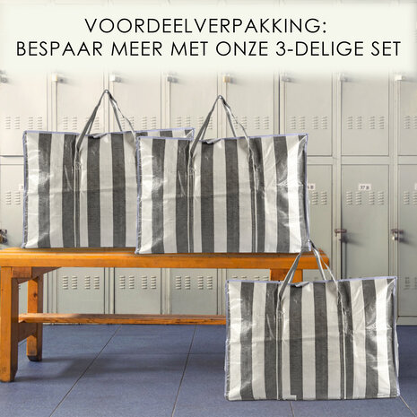 Discountershop Opbergtas Voor Dekbed XL Set van 3 | 90 Liter per Tas | Duurzaam Polyester Turkentassen met Rits en Verstevigde Handvatten | 70cm x 48cm x 28cm | Ideaal als Stevige Boodschappentas Voor Het Dragen Van Boodschappen Discountershop Opbergtas Voor Dekbed XL Set van 3 | 90 Liter per Tas | Duurzaam Polyester Turkentassen met Rits en Verstevigde Handvatten | 70cm x 48cm x 28cm | Ideaal als Stevige Boodschappentas Voor Het Dragen Van Boodschappen