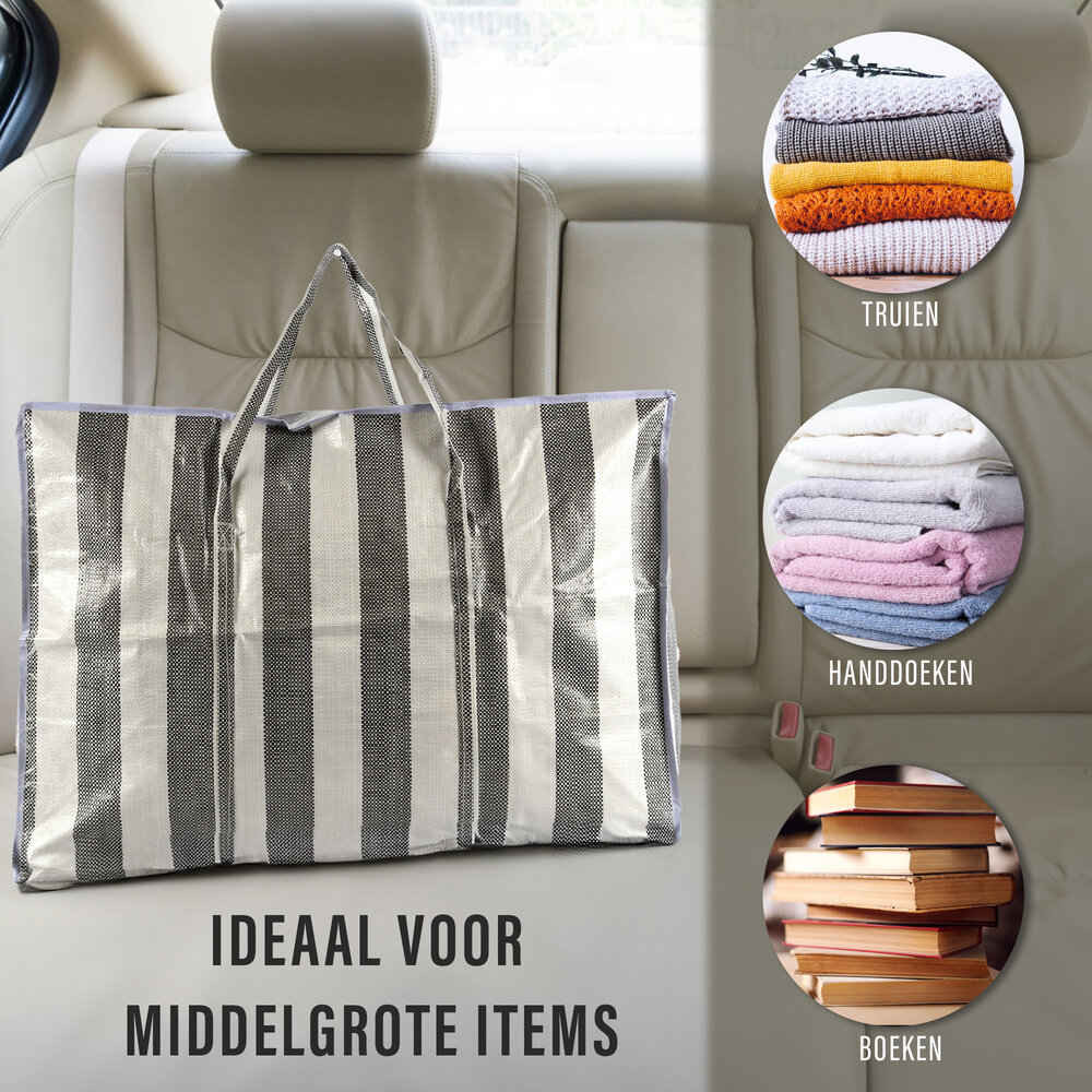 Discountershop Storage Bags For Duvets Set of 3 | 90 Liter Durable Polyester Clothing Bags With Zipper and Reinforced Handles | Ideal for Bedding Storage | 70cm x 48cm x 28cm | 20 kg Capacity Discountershop Storage Bags For Duvets Set of 3 | 90 Liter Durable Polyester Clothing Bags With Zipper and Reinforced Handles | Ideal for Bedding Storage | 70cm x 48cm x 28cm | 20 kg Capacity