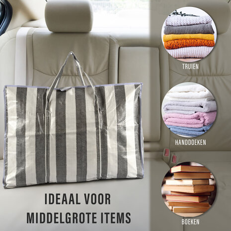 Discountershop Storage Bags For Duvets Set of 3 | 90 Liter Durable Polyester Clothing Bags With Zipper and Reinforced Handles | Ideal for Bedding Storage | 70cm x 48cm x 28cm | 20 kg Capacity Discountershop Storage Bags For Duvets Set of 3 | 90 Liter Durable Polyester Clothing Bags With Zipper and Reinforced Handles | Ideal for Bedding Storage | 70cm x 48cm x 28cm | 20 kg Capacity