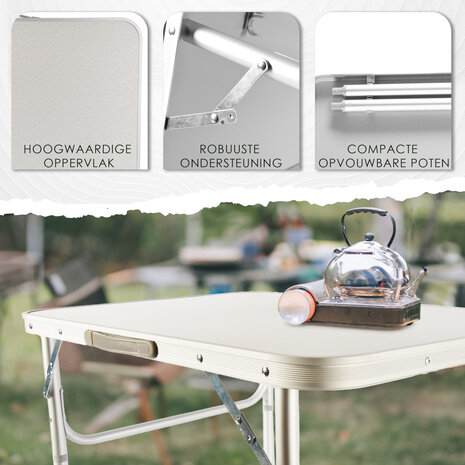 Discountershop Versatile Camping Table 75cm x 55cm x 60cm | Weatherproof Outdoor Folding Table with Handle | Adjustable Heights for 1-2 Persons | Lightweight Picnic Table | Sturdy Aluminum & Plastic | Perfect for Camping, Garden And Outdoor Use | Compact and Portable Fo Discountershop Versatile Camping Table 75cm x 55cm x 60cm | Weatherproof Outdoor Folding Table with Handle | Adjustable Heights for 1-2 Persons | Lightweight Picnic Table | Sturdy Aluminum & Plastic | Perfect for Camping, Garden And Outdoor Use | Compact and Portable Fo