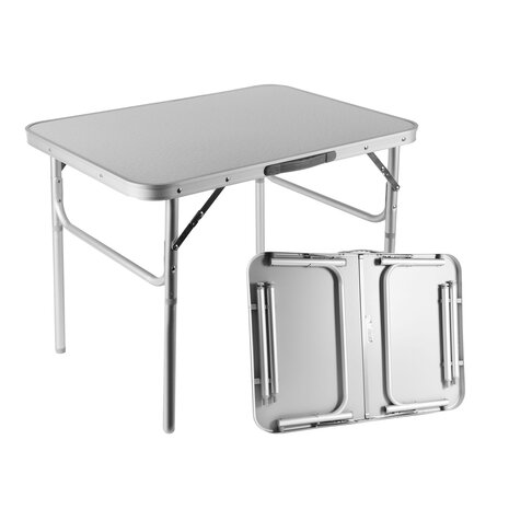 Discountershop Versatile Camping Table 75cm x 55cm x 60cm | Weatherproof Outdoor Folding Table with Handle | Adjustable Heights for 1-2 Persons | Lightweight Picnic Table | Sturdy Aluminum & Plastic | Perfect for Camping, Garden And Outdoor Use | Compact and Portable Fo Discountershop Versatile Camping Table 75cm x 55cm x 60cm | Weatherproof Outdoor Folding Table with Handle | Adjustable Heights for 1-2 Persons | Lightweight Picnic Table | Sturdy Aluminum & Plastic | Perfect for Camping, Garden And Outdoor Use | Compact and Portable Fo
