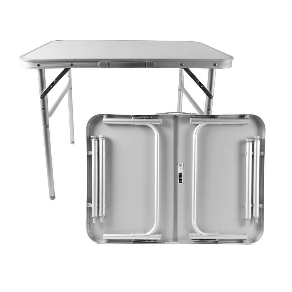 Discountershop Versatile Camping Table 75cm x 55cm x 60cm | Weatherproof Outdoor Folding Table with Handle | Adjustable Heights for 1-2 Persons | Lightweight Picnic Table | Sturdy Aluminum & Plastic | Perfect for Camping, Garden And Outdoor Use | Compact and Portable Fo Discountershop Versatile Camping Table 75cm x 55cm x 60cm | Weatherproof Outdoor Folding Table with Handle | Adjustable Heights for 1-2 Persons | Lightweight Picnic Table | Sturdy Aluminum & Plastic | Perfect for Camping, Garden And Outdoor Use | Compact and Portable Fo