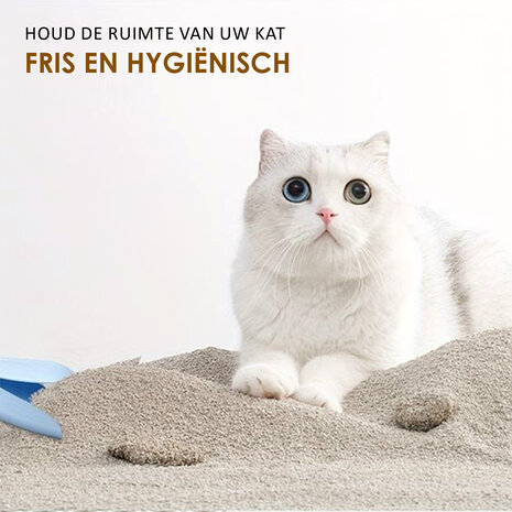Merkloos Geheim voor een Gezonde Kat: Kattenbakvulling van Bentoniet-klei | 7 kg | 26cm x 47cm x 7cm | Donkergrijs | Babypoeder Geur | 350% Absorptie | 99% Stofvrij