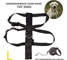 Merkloos Flexi DogLeash and Harness Set | Size L | Best Dog Harness and No Pull Dog Harness for Dogs up to 50kg | Adjustable Comfortable and Safe | Perfect Fit Dog Harness with Carabiner and Multi Box Connection Merkloos Flexi DogLeash and Harness Set | Size L | Best Dog Harness and No Pull Dog Harness for Dogs up to 50kg | Adjustable Comfortable and Safe | Perfect Fit Dog Harness with Carabiner and Multi Box Connection