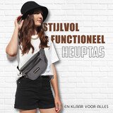 Bicky Bernard  Unisex Heuptasje Voor Telefoon | Crossbody Wandeltasje Voor Dames en Heren | Grijs | Nylon | 13cm x 30cm | Buiktasje met 3 Vakken | Heuptasje Voor Reizen Wandelen en Sport Bicky Bernard  Unisex Heuptasje Voor Telefoon | Crossbody Wandeltasje Voor Dames en Heren | Grijs | Nylon | 13cm x 30cm | Buiktasje met 3 Vakken | Heuptasje Voor Reizen Wandelen en Sport