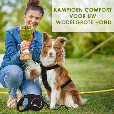 Merkloos Flexi Dog Harness With Leash And Harness Set Size M | Best Dog Harness with Leash for Dogs up to 25kg | Adjustable | No Pull Dog Harness with Comfortable Braking System and Multi Box Connection | Perfect Fit Dog Harness in Black Merkloos Flexi Dog Harness With Leash And Harness Set Size M | Best Dog Harness with Leash for Dogs up to 25kg | Adjustable | No Pull Dog Harness with Comfortable Braking System and Multi Box Connection | Perfect Fit Dog Harness in Black