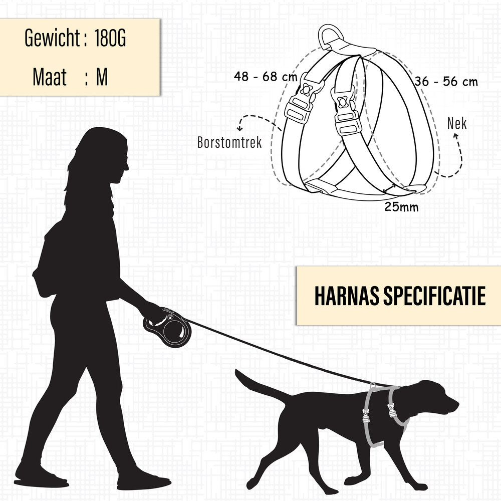 Merkloos Flexi Dog Harness With Leash And Harness Set Size M | Best Dog Harness with Leash for Dogs up to 25kg | Adjustable | No Pull Dog Harness with Comfortable Braking System and Multi Box Connection | Perfect Fit Dog Harness in Black Merkloos Flexi Dog Harness With Leash And Harness Set Size M | Best Dog Harness with Leash for Dogs up to 25kg | Adjustable | No Pull Dog Harness with Comfortable Braking System and Multi Box Connection | Perfect Fit Dog Harness in Black