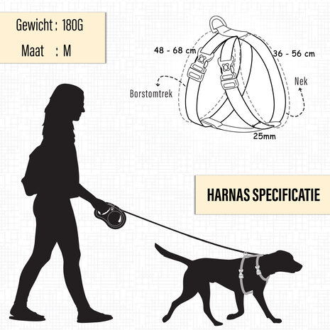 Merkloos Flexi Dog Harness With Leash And Harness Set Size M | Best Dog Harness with Leash for Dogs up to 25kg | Adjustable | No Pull Dog Harness with Comfortable Braking System and Multi Box Connection | Perfect Fit Dog Harness in Black Merkloos Flexi Dog Harness With Leash And Harness Set Size M | Best Dog Harness with Leash for Dogs up to 25kg | Adjustable | No Pull Dog Harness with Comfortable Braking System and Multi Box Connection | Perfect Fit Dog Harness in Black