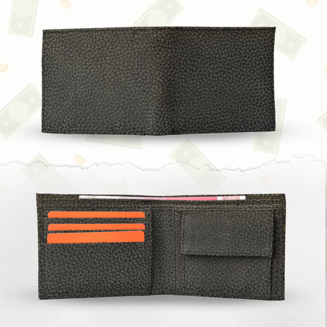 Merkloos Premium Leren Portemonnee In Zwart/Grijs | Origineel Leer Portefeuille | 11,5 cm x 9,5 cm x 2 cm | Kaarthouder Met 3 Kaartsleuven | 2 Ruime Biljetvakken Voor Grote Biljetten | Munten Vak Voor 1 Euro | 2 Verborgen Vakken | Perfect Cadeau Merkloos Premium Leren Portemonnee In Zwart/Grijs | Origineel Leer Portefeuille | 11,5 cm x 9,5 cm x 2 cm | Kaarthouder Met 3 Kaartsleuven | 2 Ruime Biljetvakken Voor Grote Biljetten | Munten Vak Voor 1 Euro | 2 Verborgen Vakken | Perfect Cadeau