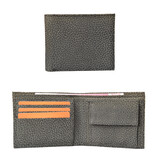 Merkloos Premium Black/Grey Leather Wallet for Women and Men’s Card Holder | 11.5cm Length | 2cm Height | 9.5cm Width | 3 Card Slots | 2 Spacious Bill Compartments | Coin Pouch Purse | 2 Hidden Pockets | Ideal Purse To Gift