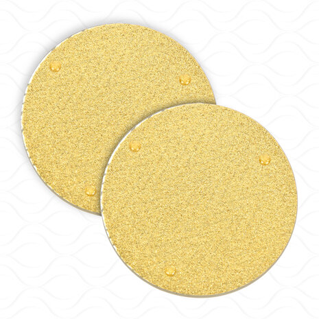 Merkloos Glazen Kaarshouders| Set Van 2 | Rond Onderzetters  | Wit Met Gouden Ornamenten Woondecoratie | 10cm Diameter | 1cm Hoog | Kaarshouder Goud Voor Keuken, Huis, Kantoor, Bar & Restaurant Merkloos Glazen Kaarshouders| Set Van 2 | Rond Onderzetters  | Wit Met Gouden Ornamenten Woondecoratie | 10cm Diameter | 1cm Hoog | Kaarshouder Goud Voor Keuken, Huis, Kantoor, Bar & Restaurant