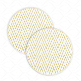 Merkloos Glazen Kaarshouders| Set Van 2 | Rond Onderzetters  | Wit Met Gouden Ornamenten Woondecoratie | 10cm Diameter | 1cm Hoog | Kaarshouder Goud Voor Keuken, Huis, Kantoor, Bar & Restaurant Merkloos Glazen Kaarshouders| Set Van 2 | Rond Onderzetters  | Wit Met Gouden Ornamenten Woondecoratie | 10cm Diameter | 1cm Hoog | Kaarshouder Goud Voor Keuken, Huis, Kantoor, Bar & Restaurant