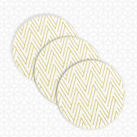 Merkloos Design Glass Coasters for Drinks | White With Gold Ornaments | Round 10cm Diameter | Set of 3 | Absorbent, Reusable Pan Coasters | Ideal for Coffee, Bar, Kitchen | Elegant Table Decorations Merkloos Design Glass Coasters for Drinks | White With Gold Ornaments | Round 10cm Diameter | Set of 3 | Absorbent, Reusable Pan Coasters | Ideal for Coffee, Bar, Kitchen | Elegant Table Decorations