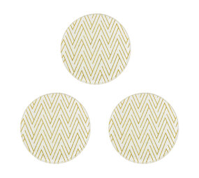 Merkloos Design Glass Coasters for Drinks | White With Gold Ornaments | Round 10cm Diameter | Set of 3 | Absorbent, Reusable Pan Coasters | Ideal for Coffee, Bar, Kitchen | Elegant Table Decorations Merkloos Design Glass Coasters for Drinks | White With Gold Ornaments | Round 10cm Diameter | Set of 3 | Absorbent, Reusable Pan Coasters | Ideal for Coffee, Bar, Kitchen | Elegant Table Decorations