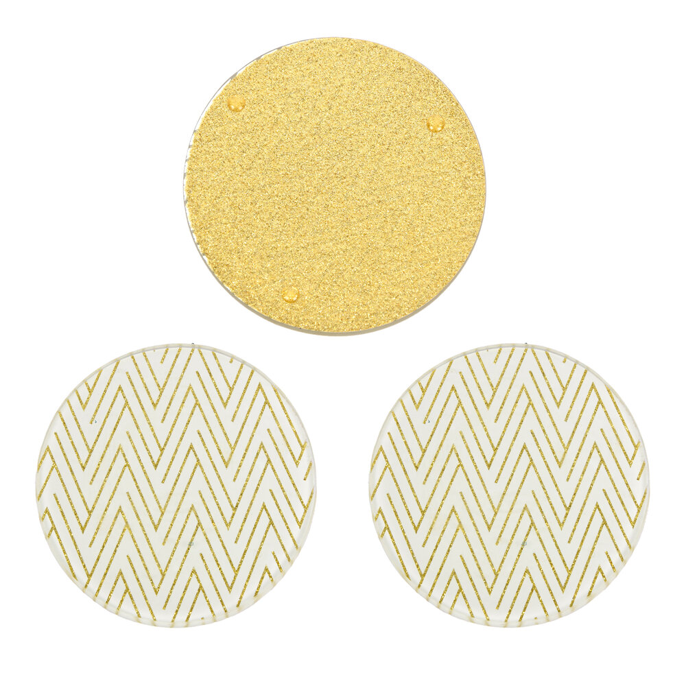 Merkloos Design Glass Coasters for Drinks | White With Gold Ornaments | Round 10cm Diameter | Set of 3 | Absorbent, Reusable Pan Coasters | Ideal for Coffee, Bar, Kitchen | Elegant Table Decorations Merkloos Design Glass Coasters for Drinks | White With Gold Ornaments | Round 10cm Diameter | Set of 3 | Absorbent, Reusable Pan Coasters | Ideal for Coffee, Bar, Kitchen | Elegant Table Decorations