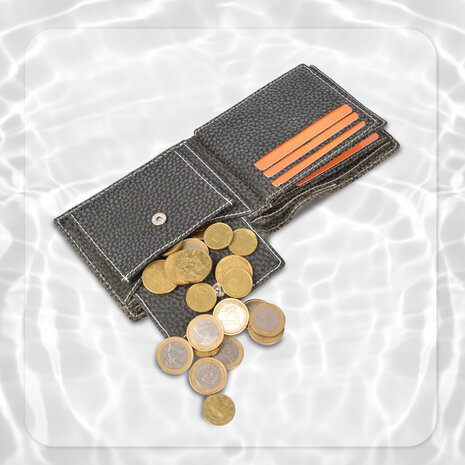 Merkloos Elevate Your Essentials: Sleek Men's Leather Wallet | 12cm x 9.5cm x 2cm | Multi-Functional Card Holder Wallet With 8 Slots | 3 Compartments & More | Stylish Black/Grey Card Wallet For Modern Gentleman Merkloos Elevate Your Essentials: Sleek Men's Leather Wallet | 12cm x 9.5cm x 2cm | Multi-Functional Card Holder Wallet With 8 Slots | 3 Compartments & More | Stylish Black/Grey Card Wallet For Modern Gentleman