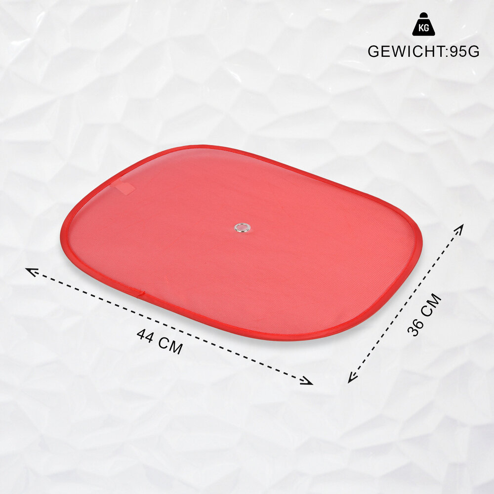 Discountershop Zonwering op Maat - Rood Zonnescherm voor Auto Zijruiten | Set van 2 | Autoaccessoires | 44x36cm Discountershop Zonwering op Maat - Rood Zonnescherm voor Auto Zijruiten | Set van 2 | Autoaccessoires | 44x36cm