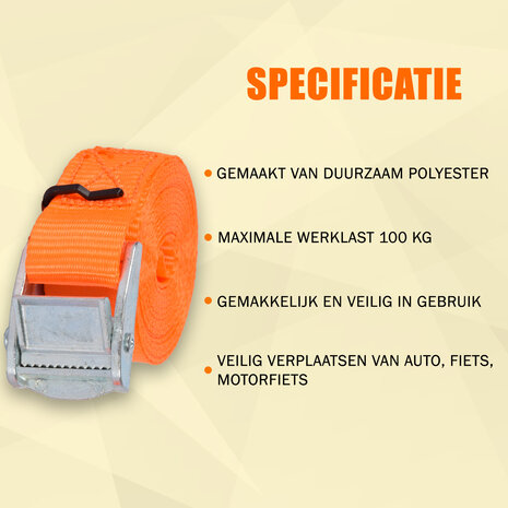 Discountershop 2x | Snelbinder | Spinbinder | Elastiek & metaal | Oranje | spinbinder fiets | Maximale  werklast:100kg | Verstelbaar en Sterk | 2cm*3.5cm*3cm Discountershop 2x | Snelbinder | Spinbinder | Elastiek & metaal | Oranje | spinbinder fiets | Maximale  werklast:100kg | Verstelbaar en Sterk | 2cm*3.5cm*3cm