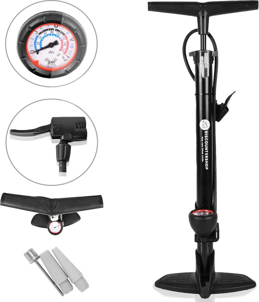 Merkloos Accurate Bicycle Pump with Analog Pressure Gauge - 62.50cmx24cmx62cm - For Precise Tire Pressure - Max. 8 bar Pressure Merkloos Accurate Bicycle Pump with Analog Pressure Gauge - 62.50cmx24cmx62cm - For Precise Tire Pressure - Max. 8 bar Pressure