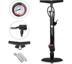Merkloos Fietspomp met Drukmeter en Extra Ventielen - Multifunctionele Aluminium Vloerpomp met Schrader en Presta Mondstuk - Lichtgewicht Pomp voor Fietsen, Ballen, Scooters en Autobanden Merkloos Fietspomp met Drukmeter en Extra Ventielen - Multifunctionele Aluminium Vloerpomp met Schrader en Presta Mondstuk - Lichtgewicht Pomp voor Fietsen, Ballen, Scooters en Autobanden