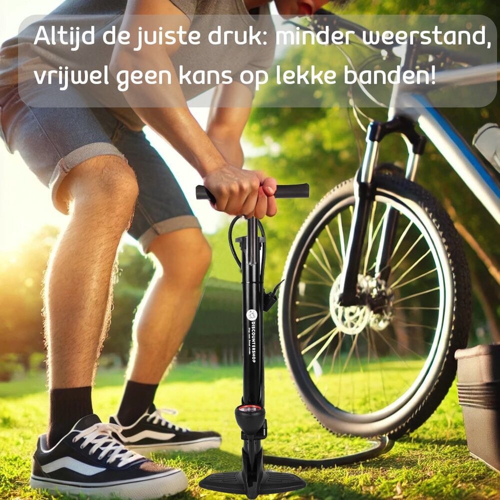Merkloos Accurate Bicycle Pump with Analog Pressure Gauge - 62.50cmx24cmx62cm - For Precise Tire Pressure - Max. 8 bar Pressure Merkloos Accurate Bicycle Pump with Analog Pressure Gauge - 62.50cmx24cmx62cm - For Precise Tire Pressure - Max. 8 bar Pressure